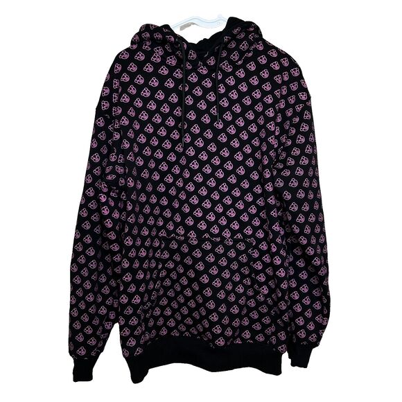 Shane Dawson Hoodie Mens Size LOGO Med Pink Pig Black Sweatshirt Pull Over good - Picture 1 of 10